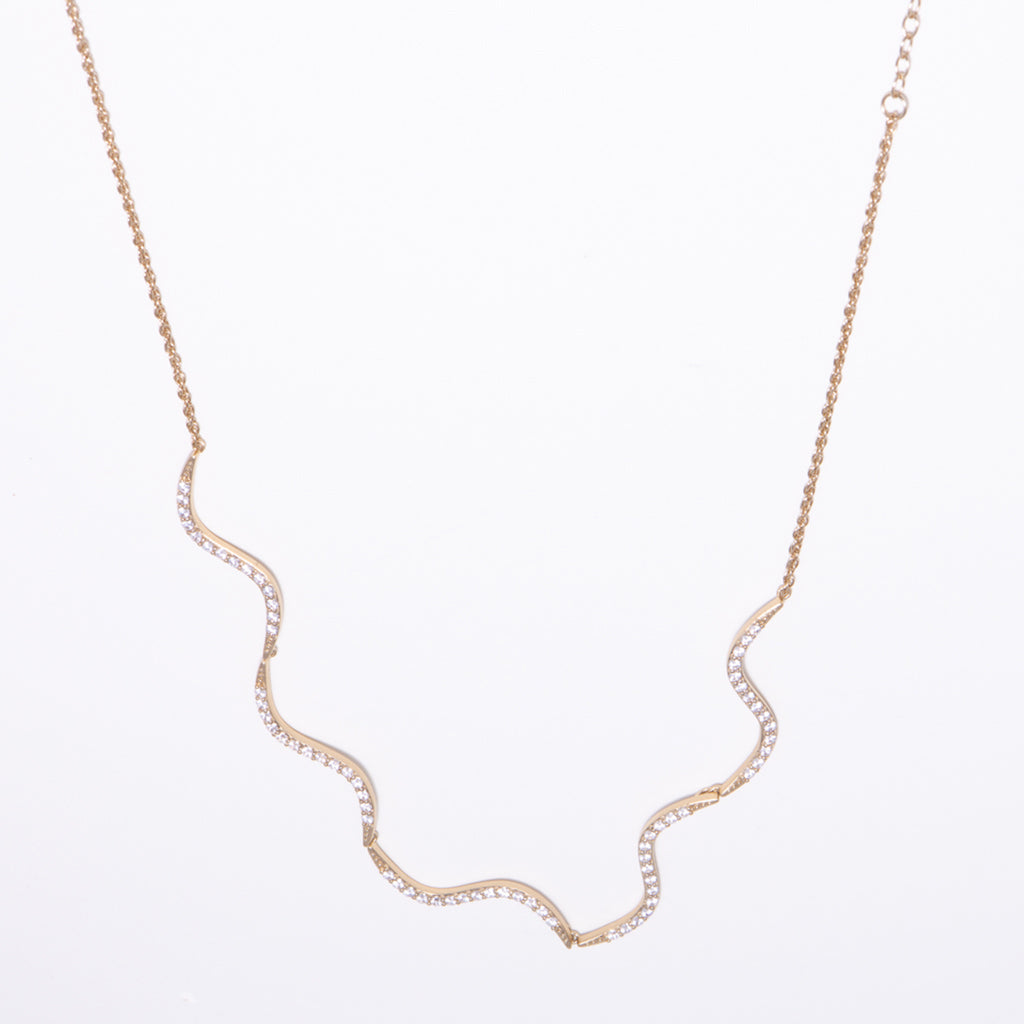 Колие с камъни “Ysée”, сребро 925, покритие злато