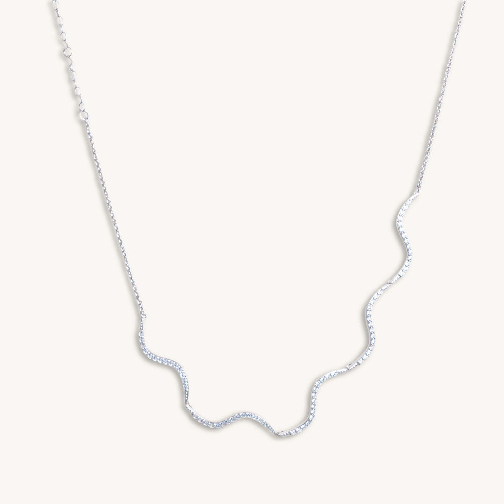 Колие с камъни “Ysée”, сребро 925, покритие родии